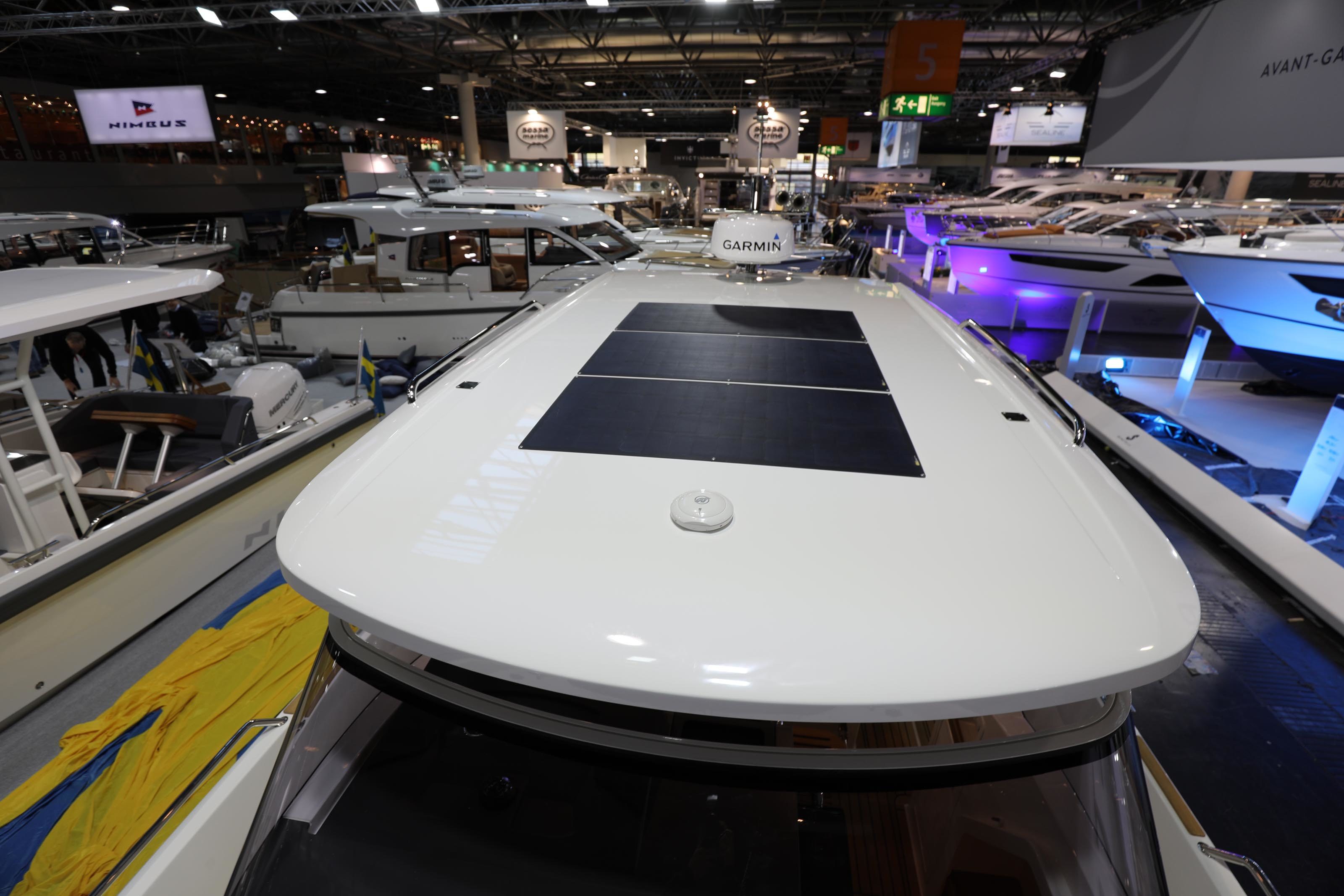 The roof of a Nimbus boat