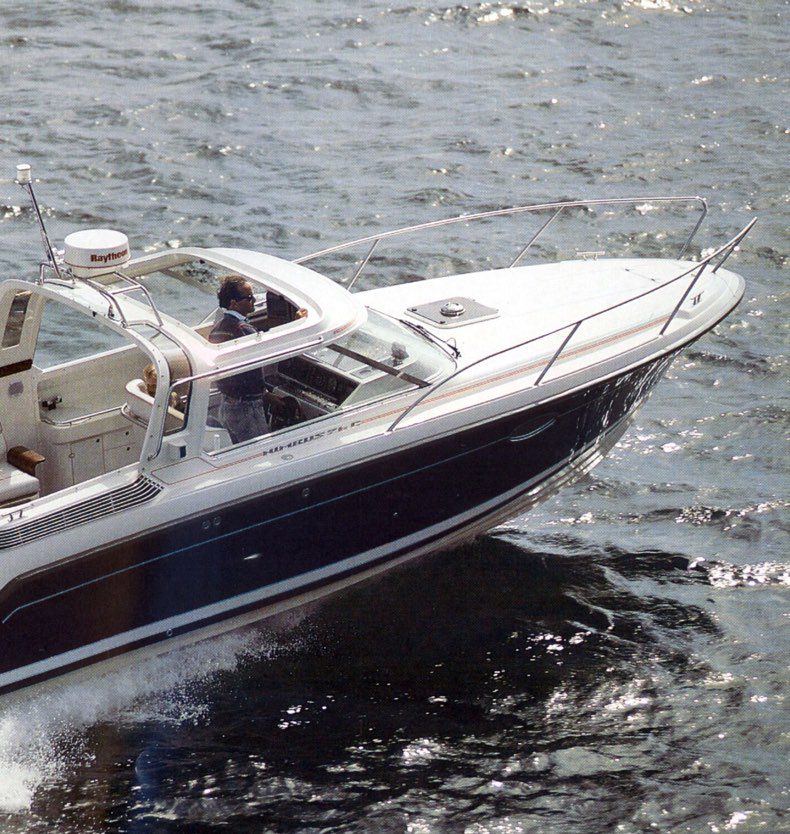 The front of a Nimbus boat