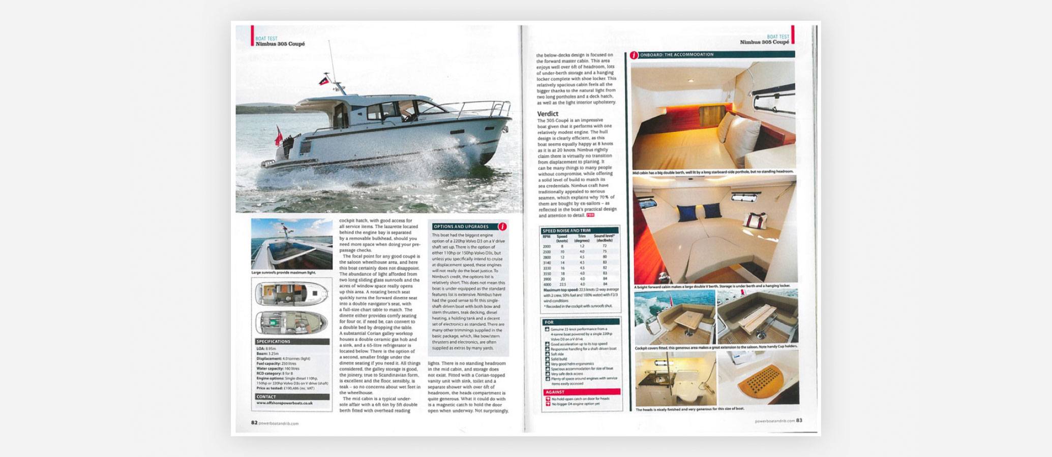 Article in a boat magazine